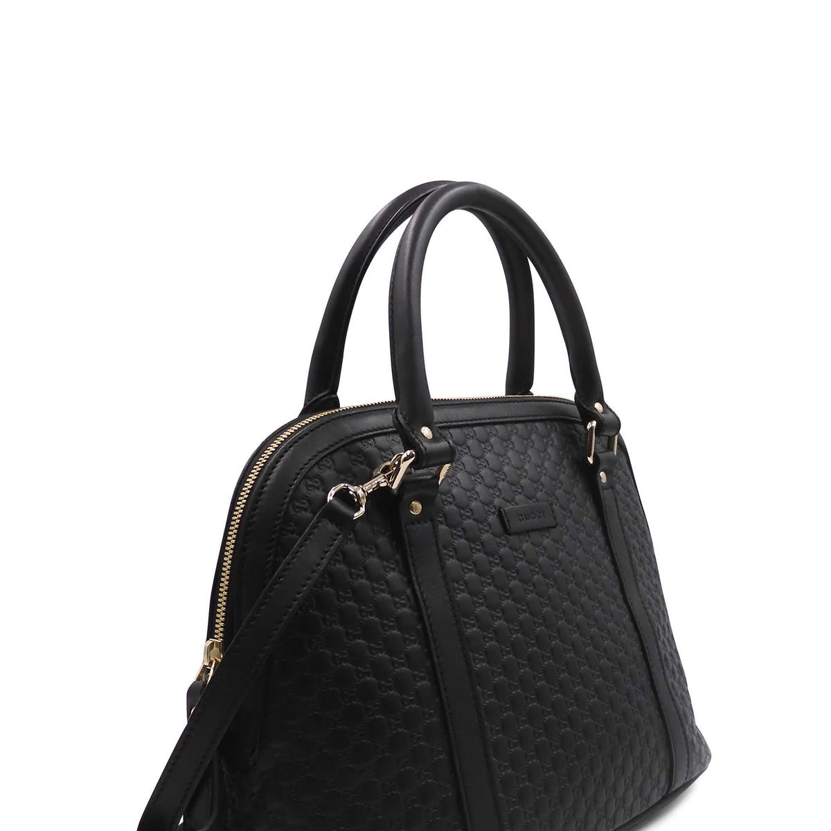Medium Microguccissima Dome Satchel Black