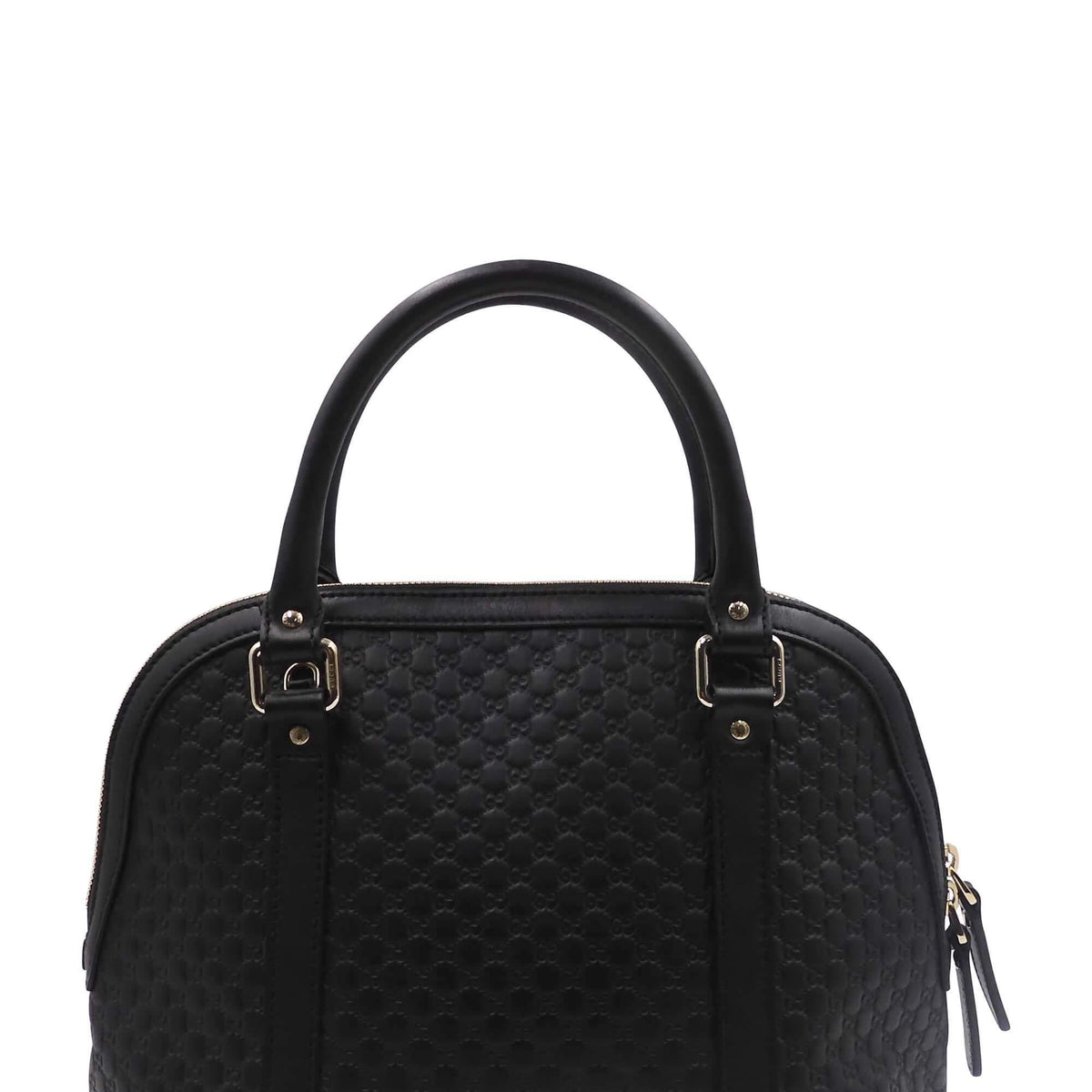 Medium Microguccissima Dome Satchel Black