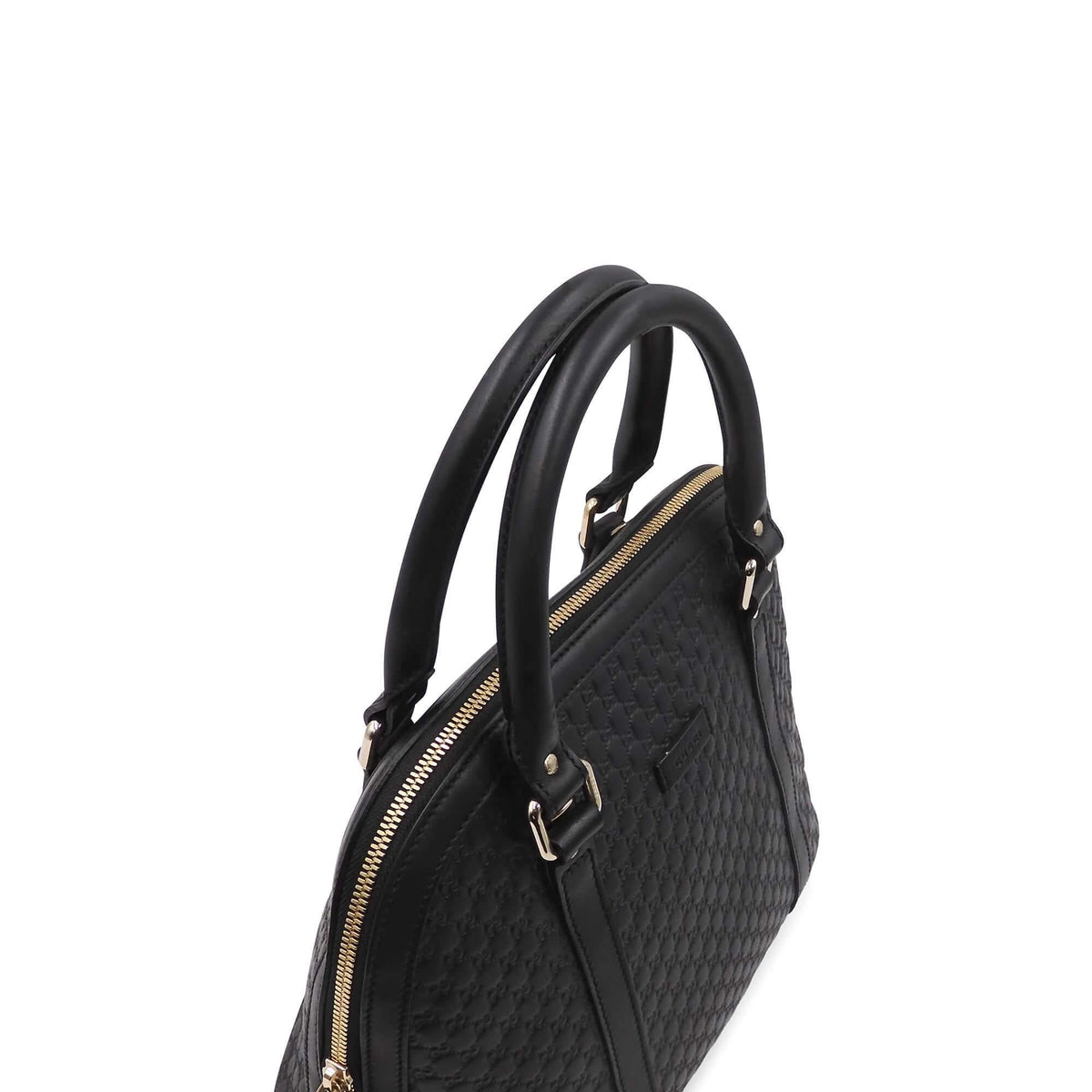Medium Microguccissima Dome Satchel Black