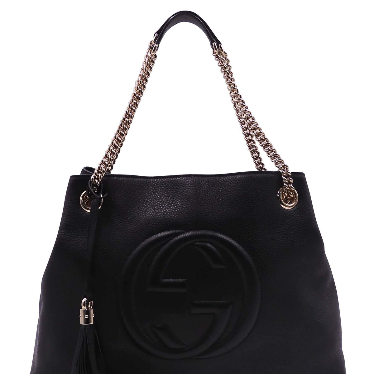 Medium Soho Chain Shoulder Bag Black