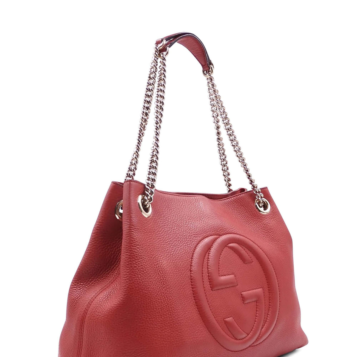 Medium Soho Chain Shoulder Bag Crimson Pink