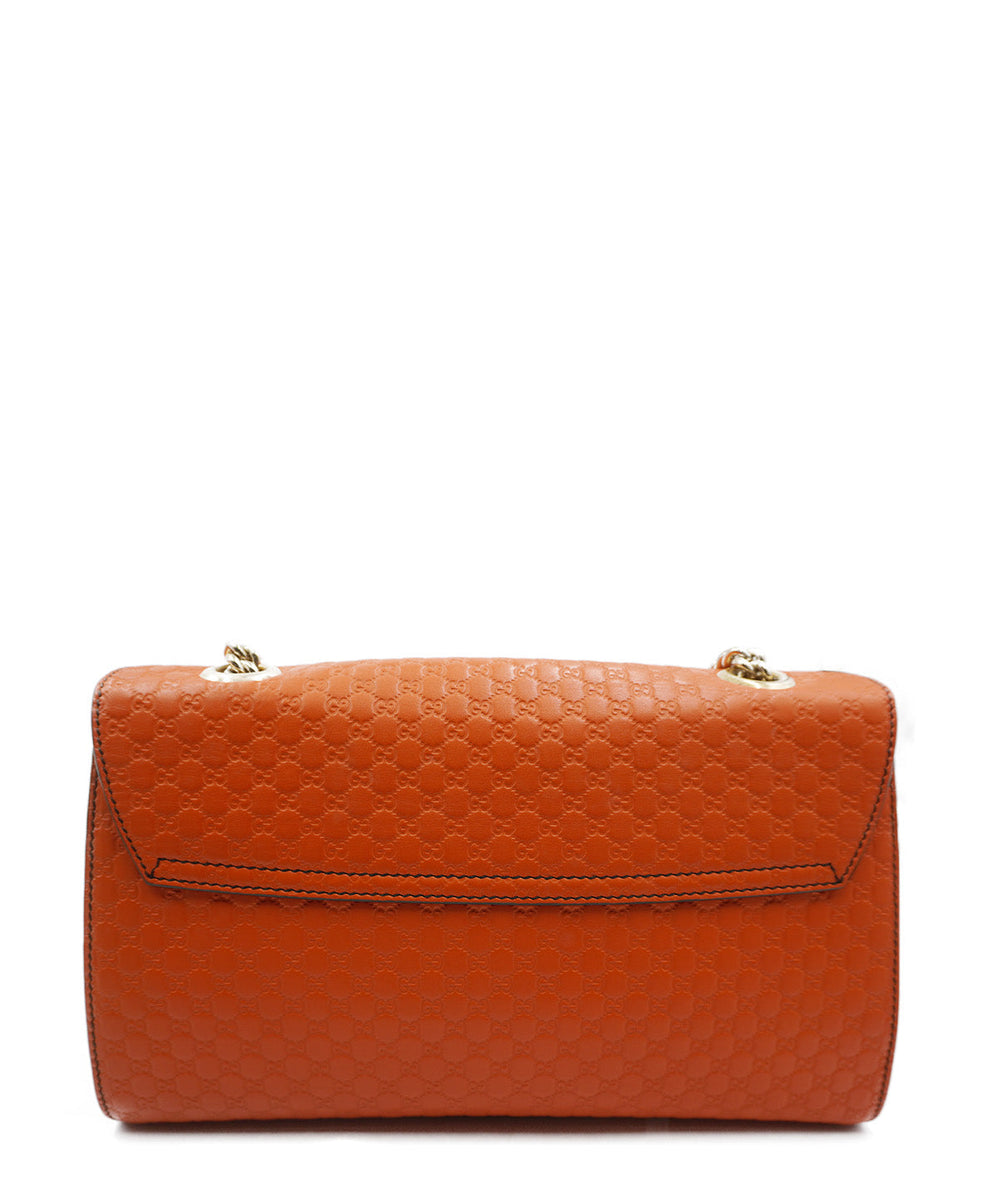 Medium Microguccissima Emily Chain Shoulder Bag Orange
