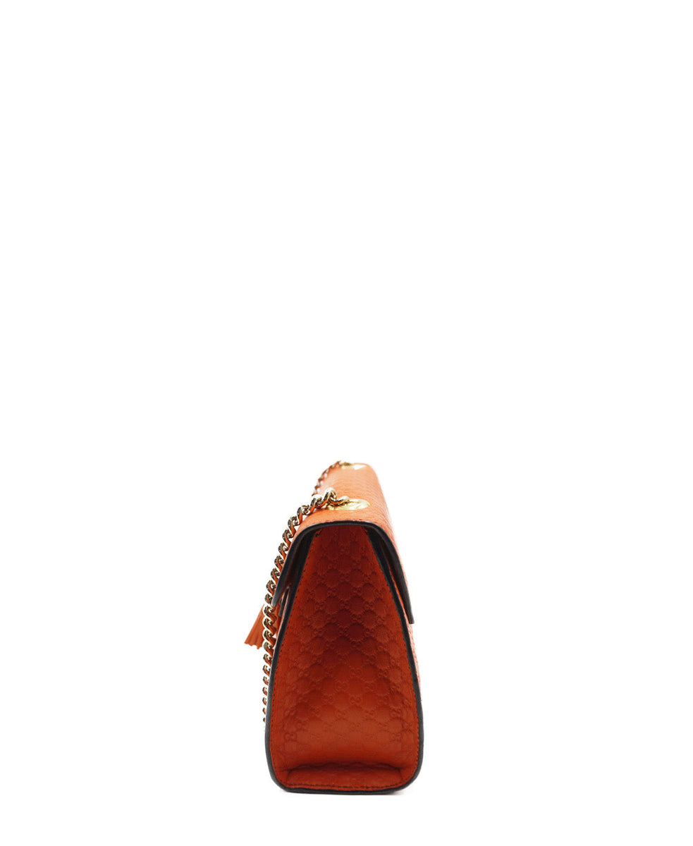 Medium Microguccissima Emily Chain Shoulder Bag Orange