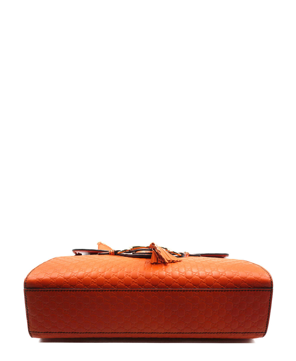 Medium Microguccissima Emily Chain Shoulder Bag Orange