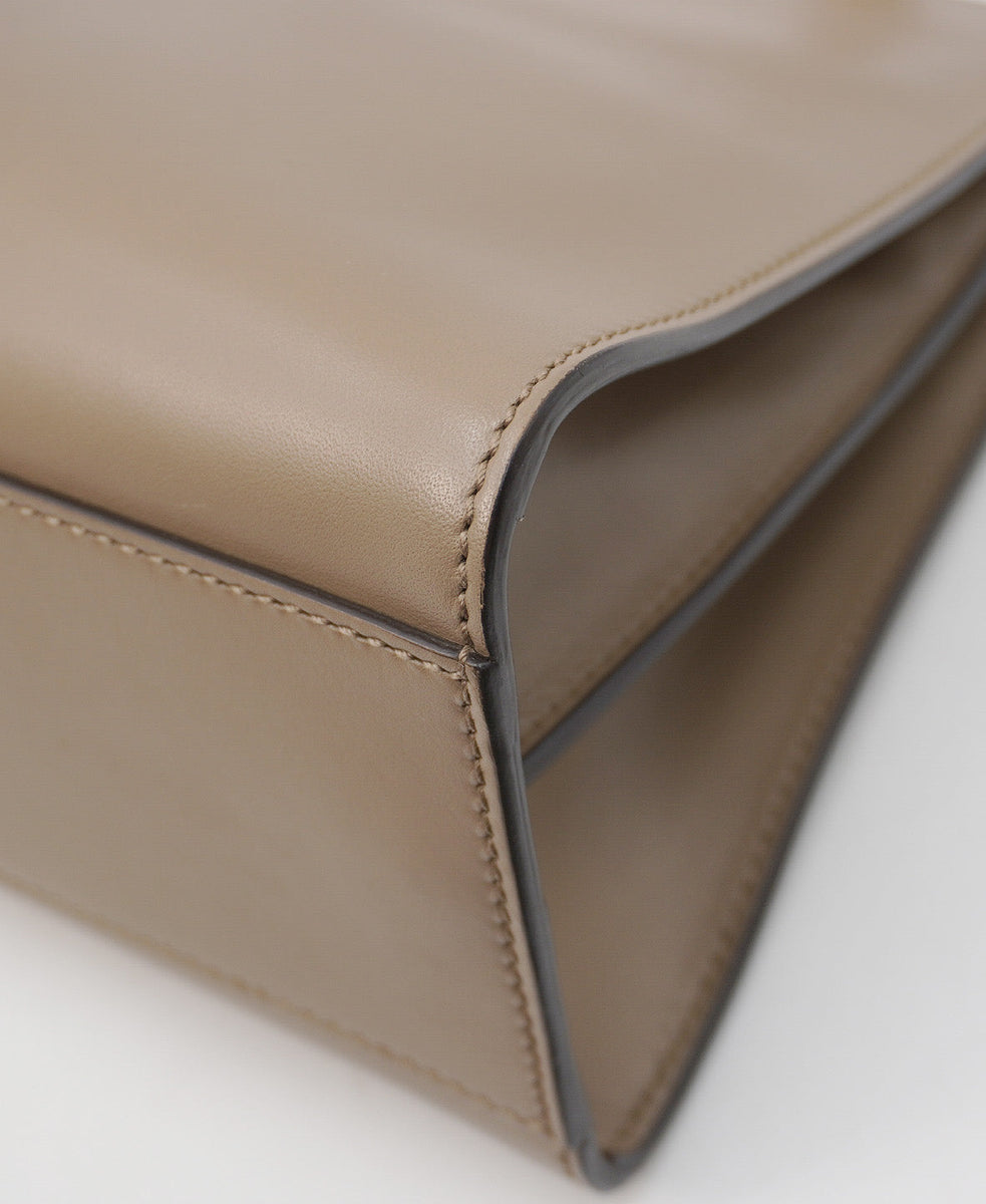 Medium Nymphaea Bamboo Top Handle Bag Brown
