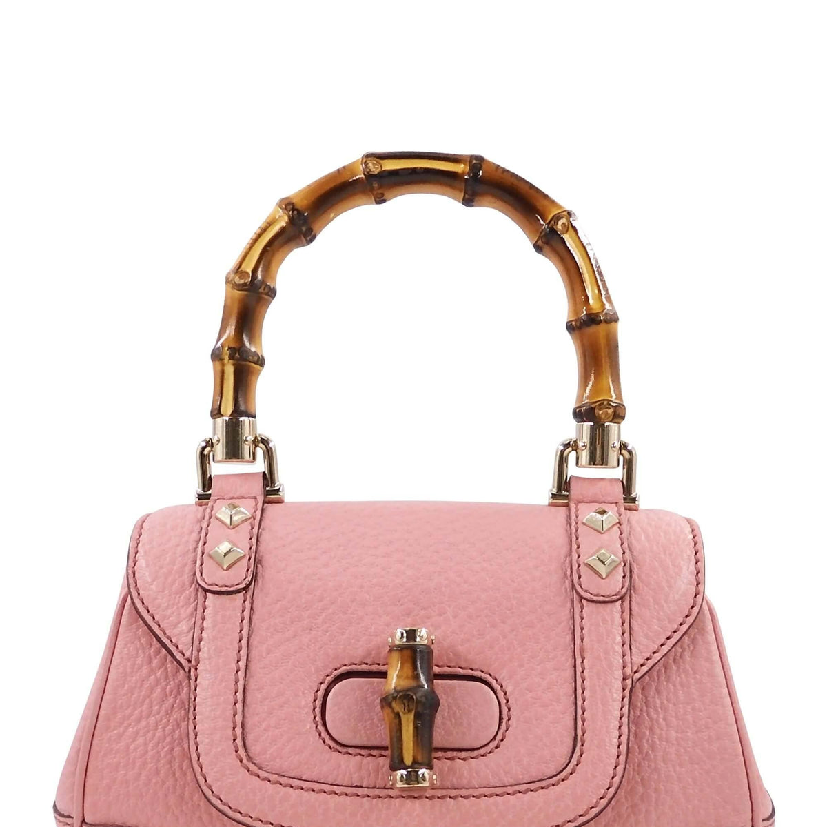 Mini Bamboo Top Handle Pink