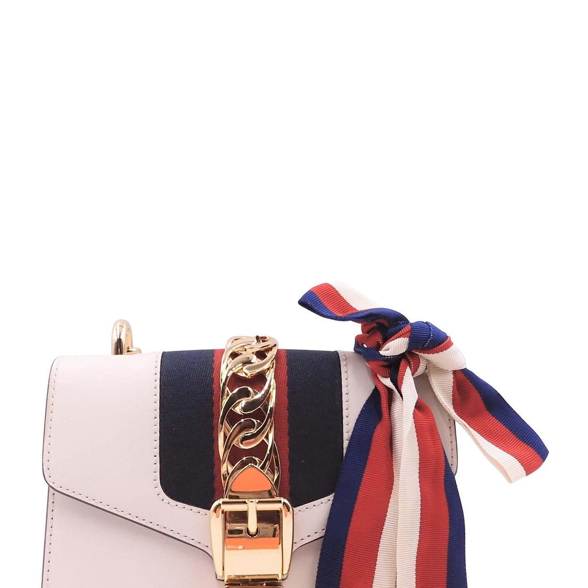 Mini Sylvie Chain Bag White