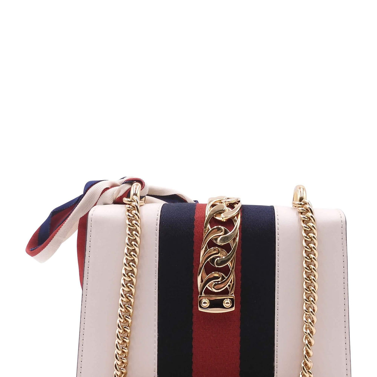 Mini Sylvie Chain Bag White