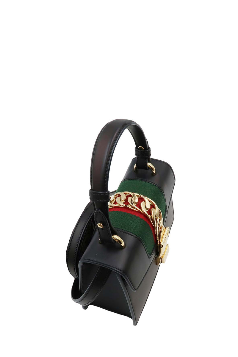 Mini Sylvie Top Handle Bag Black