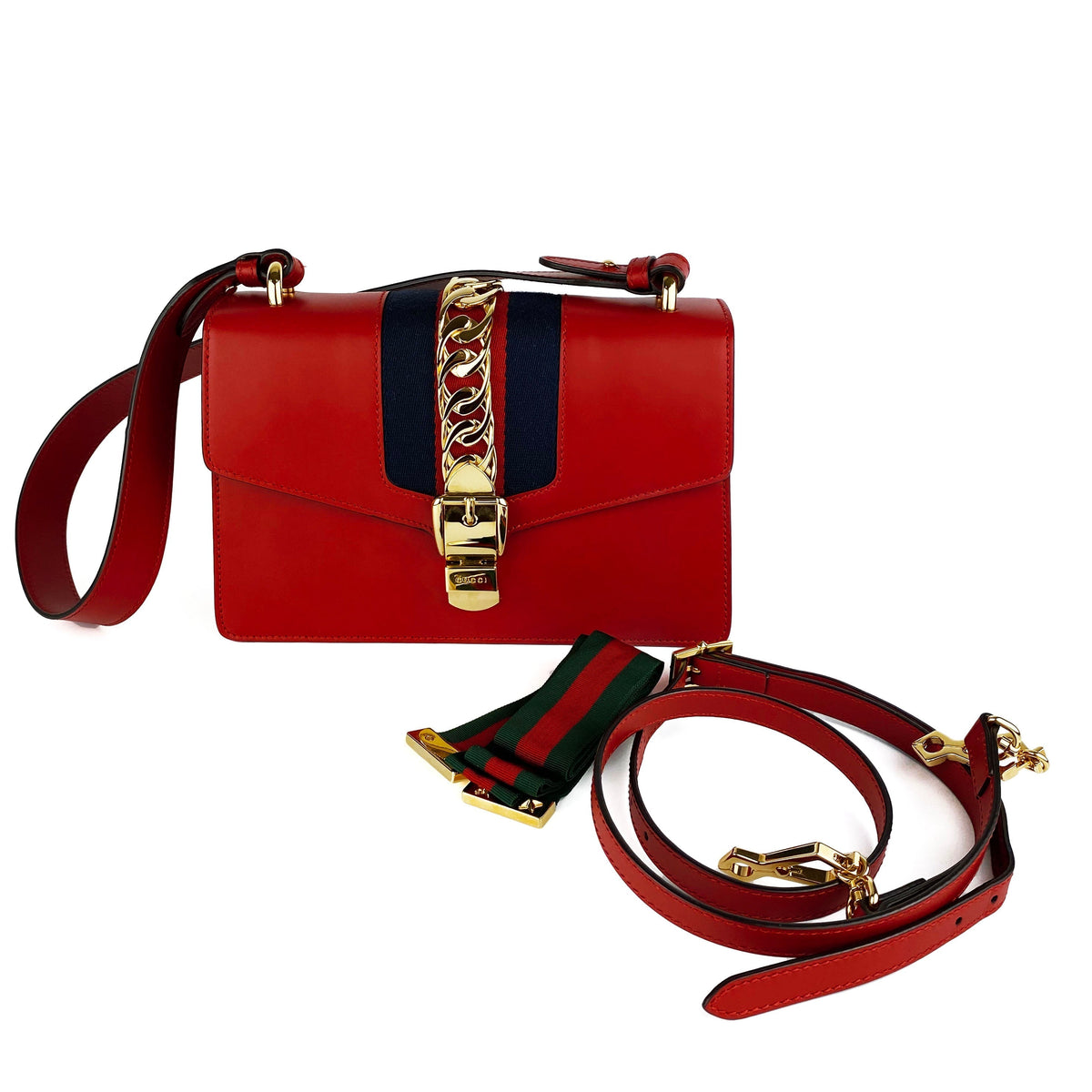 Gucci Sylvie Small Red Crossbody Bag
