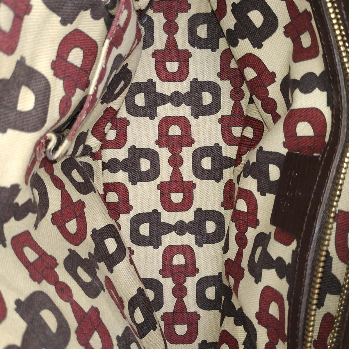 Small GG Canvas Jolicoeur Tote Brown