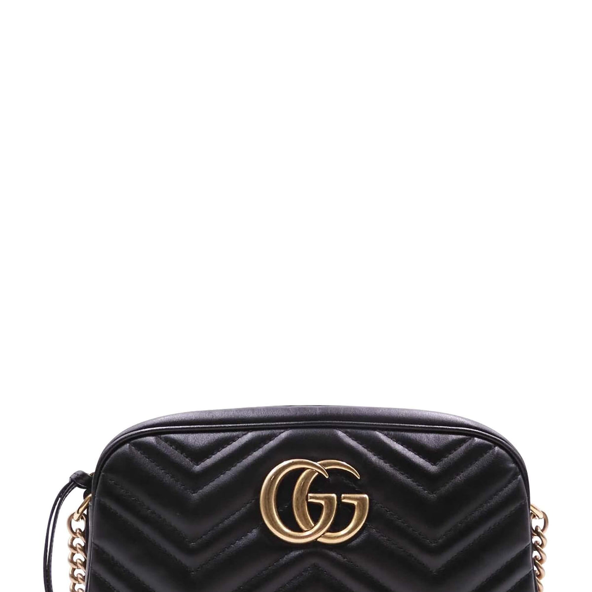 Small GG Marmont Matelasse Shoulder Bag Black