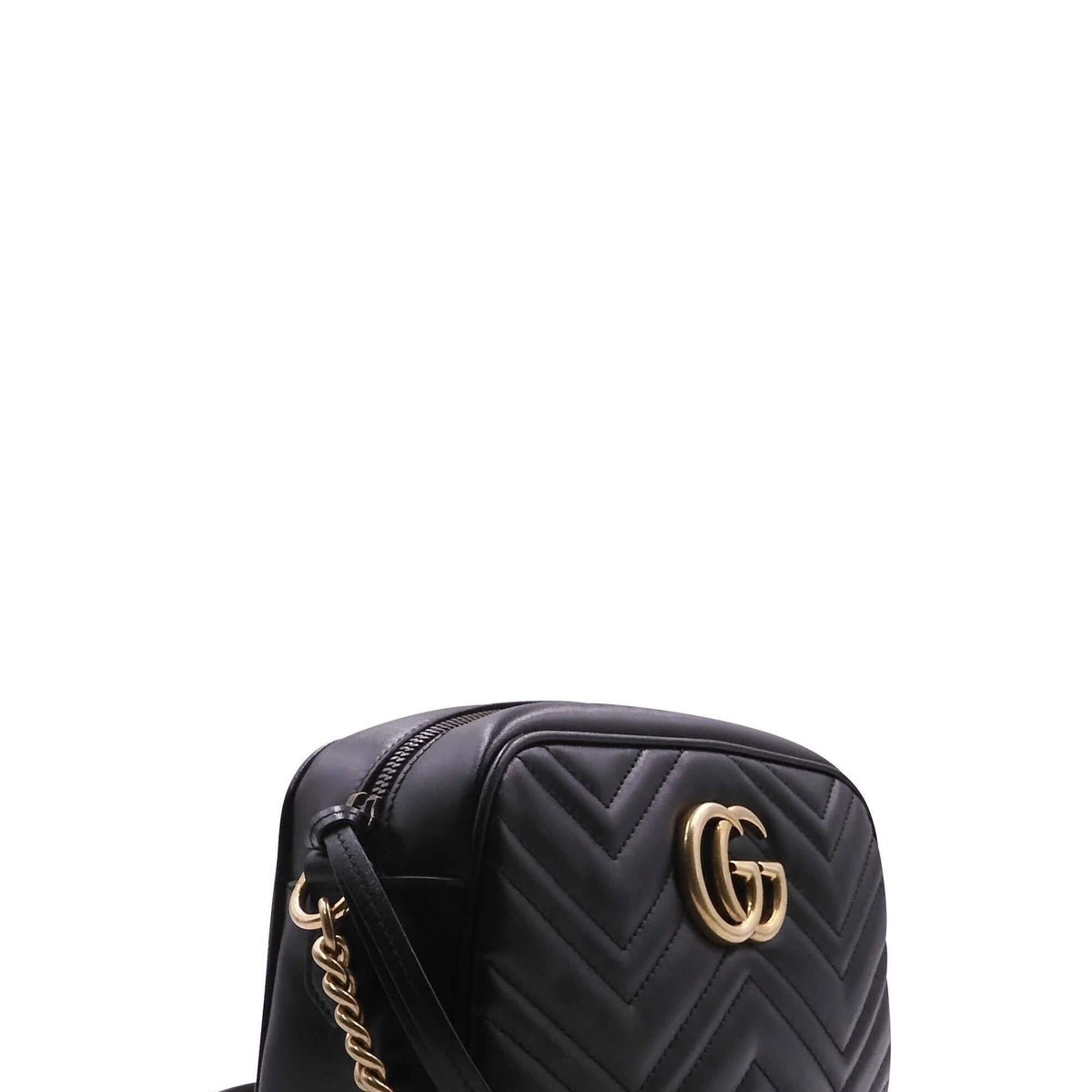 Small GG Marmont Matelasse Shoulder Bag Black