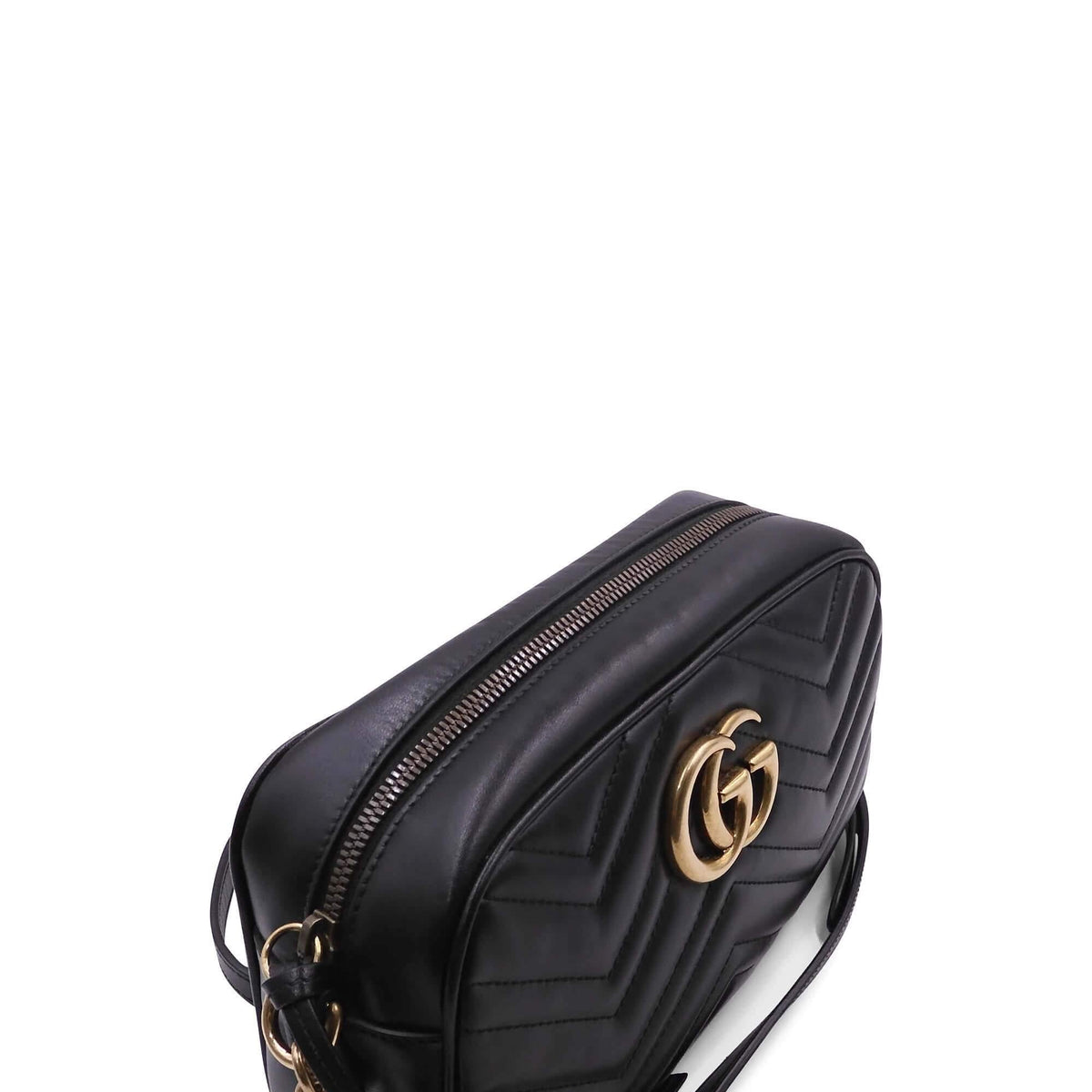 Small GG Marmont Matelasse Shoulder Bag Black
