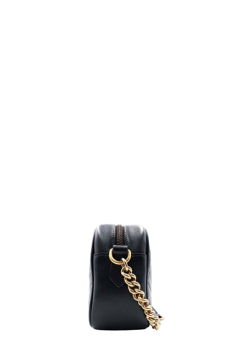 Small GG Marmont Matelasse Shoulder Bag Black