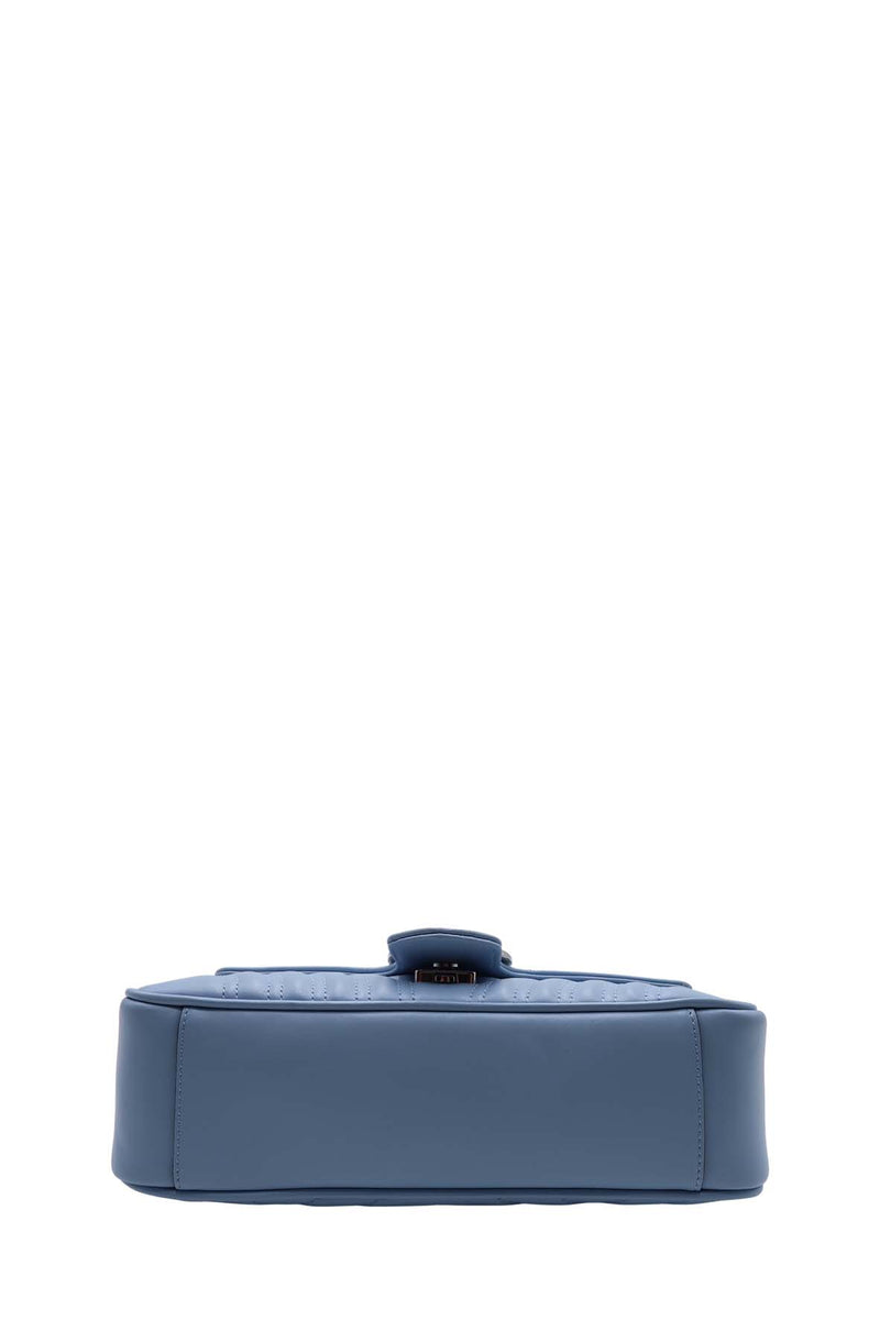 Small GG Marmont Matelasse Shoulder Bag Porcelain Light Blue