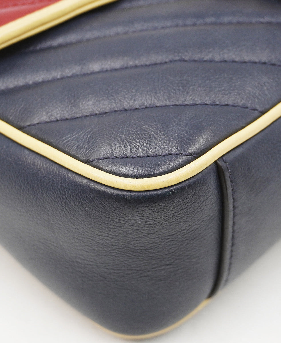 Small GG Marmont Matelassé Torchon Shoulder Bag Multicolor