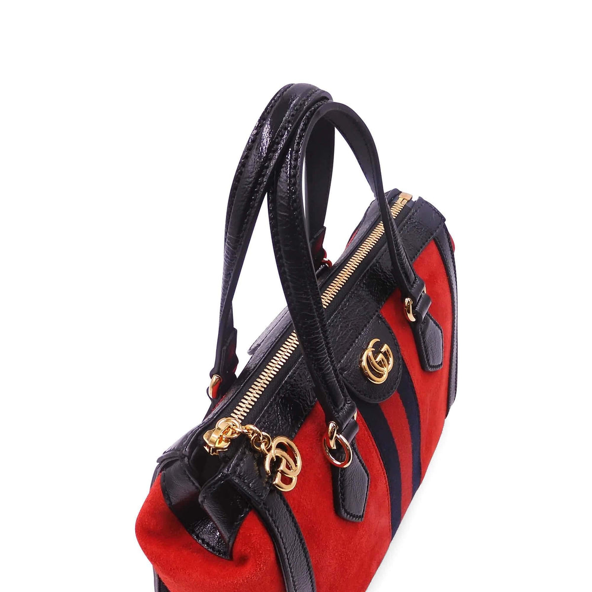 Small Ophidia GG Tote Red Black