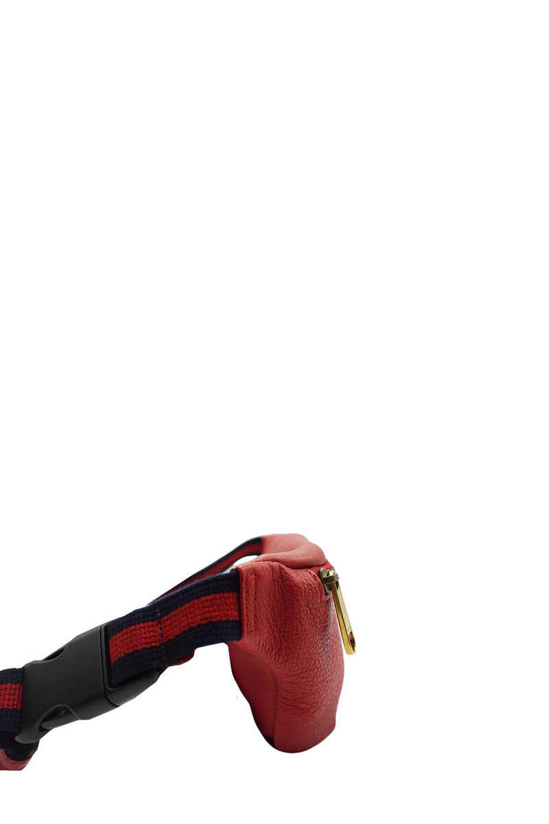 Small Retro GG Logo Print Belt Bag/ Fanny Pack Red