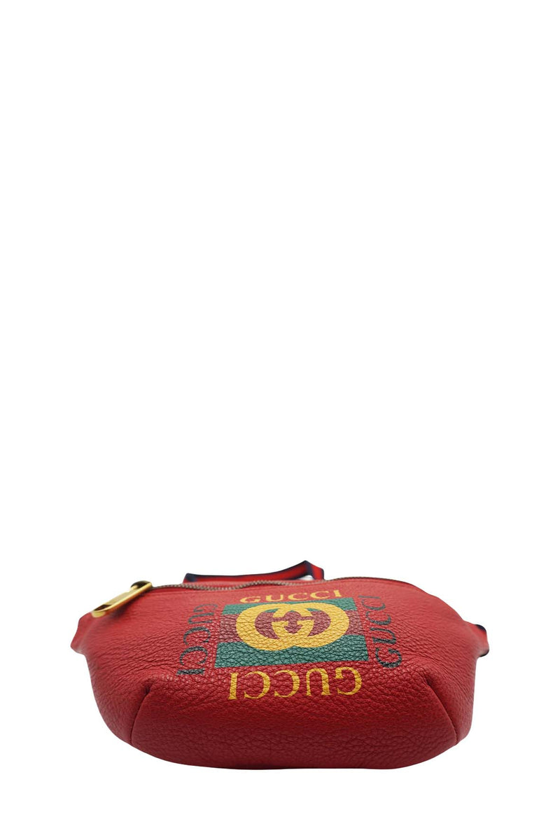 Small Retro GG Logo Print Belt Bag/ Fanny Pack Red