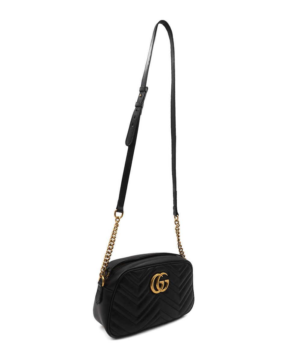 Small Marmont Matelasse Camera Bag Black