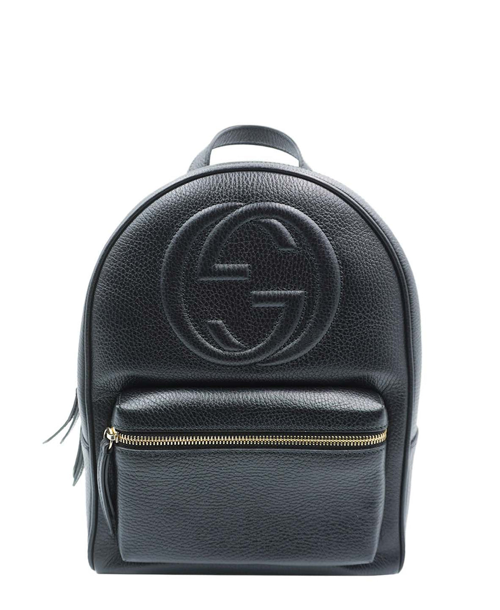 Soho Chain Backpack Leather Black
