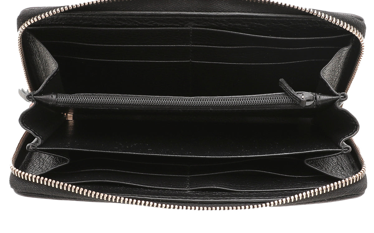 Gucci Bicolor Diamante Bamboo Tassel Zippy Wallet
