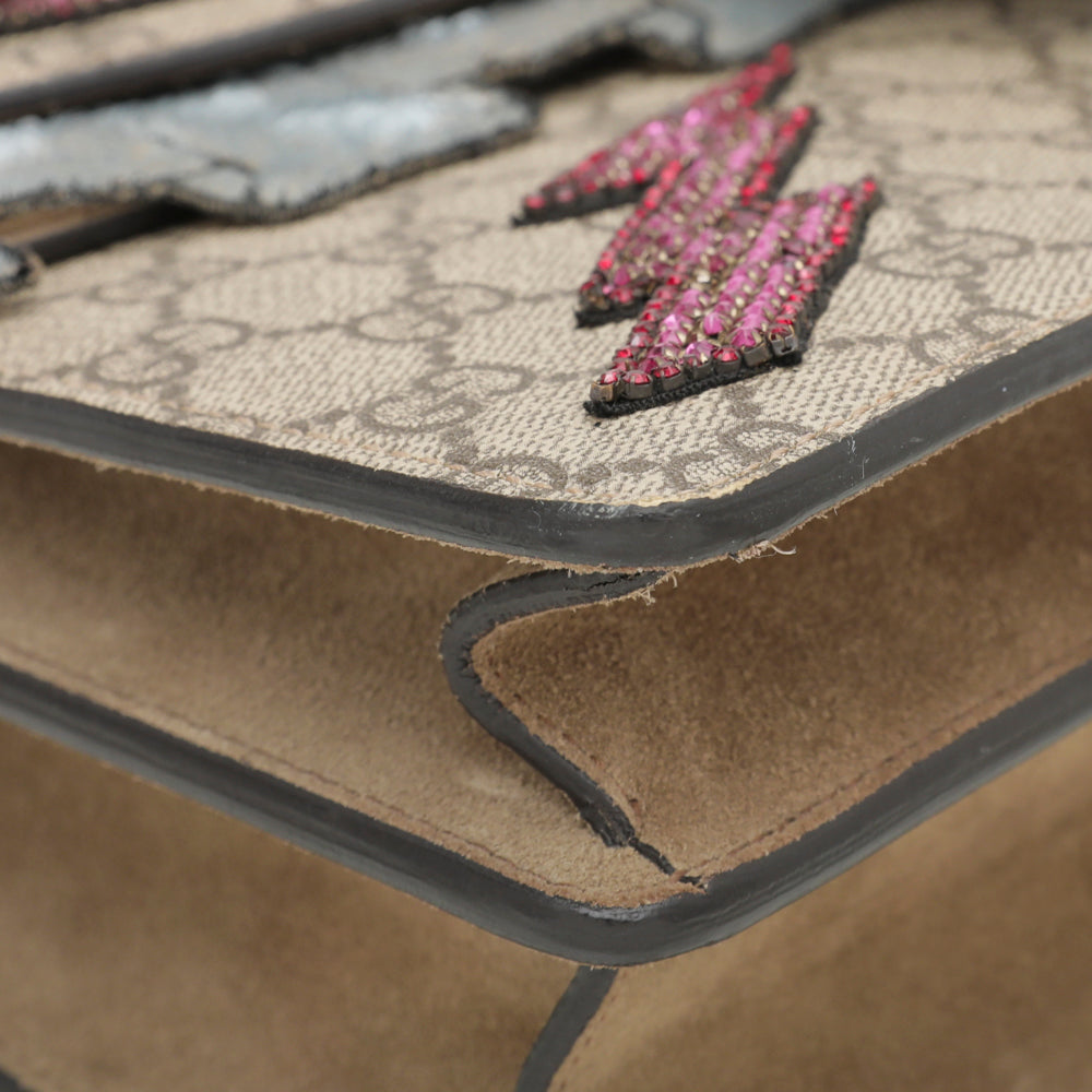 Gucci Ebony Dionysus Sequins Lips Lightning Bag
