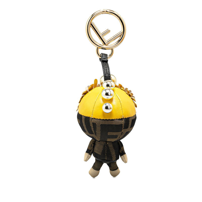Top quality Fendi Zucca Space Monkey Bag Charm Key Holder Canvas Leather