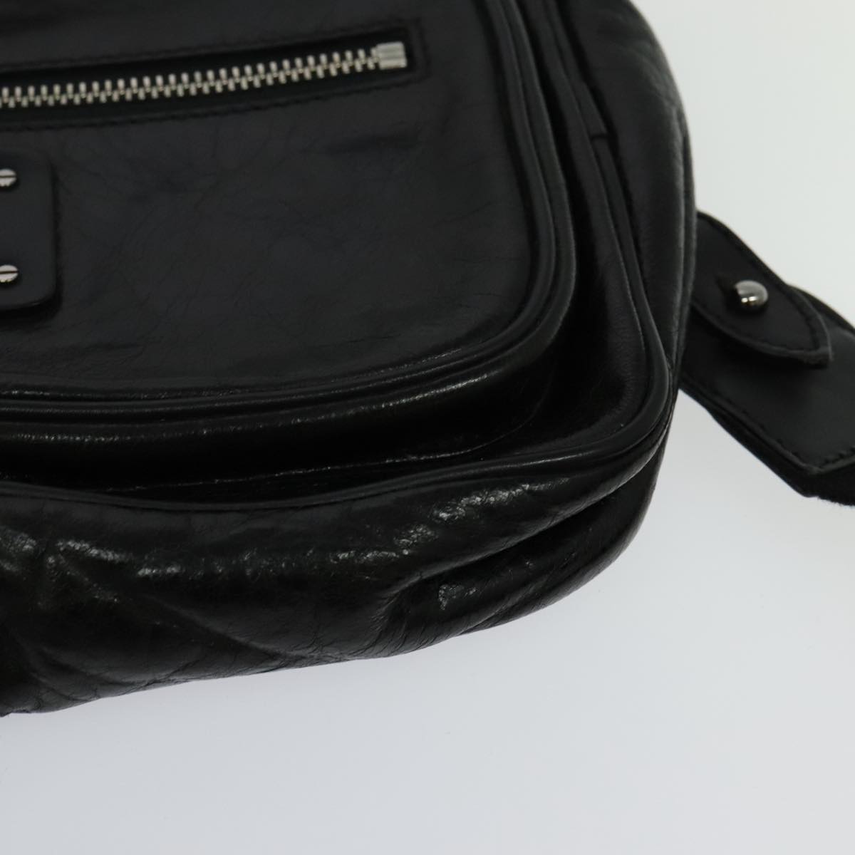 Chloe Paddington Body Bag Leather Black Silver hk2099