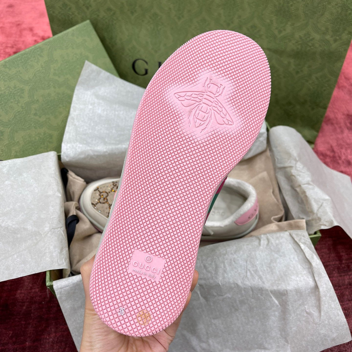 GG SCREENER LEATHER SNEAKERS