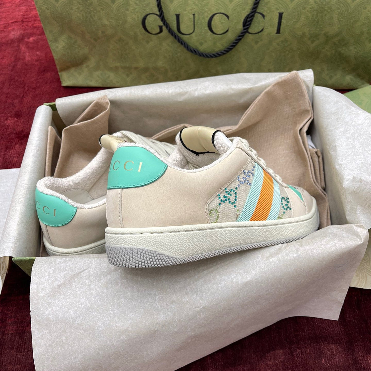 GG SCREENER LEATHER SNEAKERS