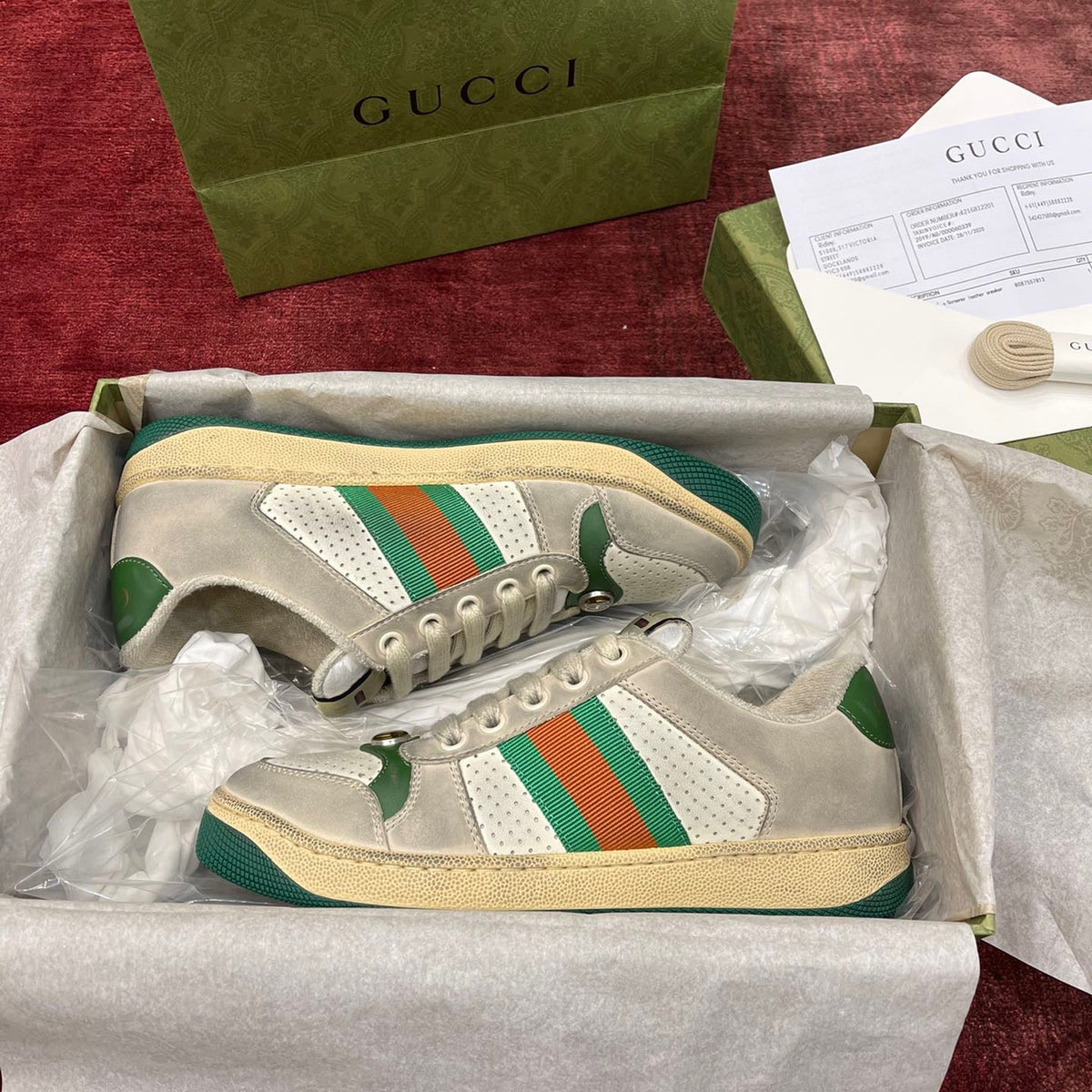 GG SCREENER LEATHER SNEAKERS