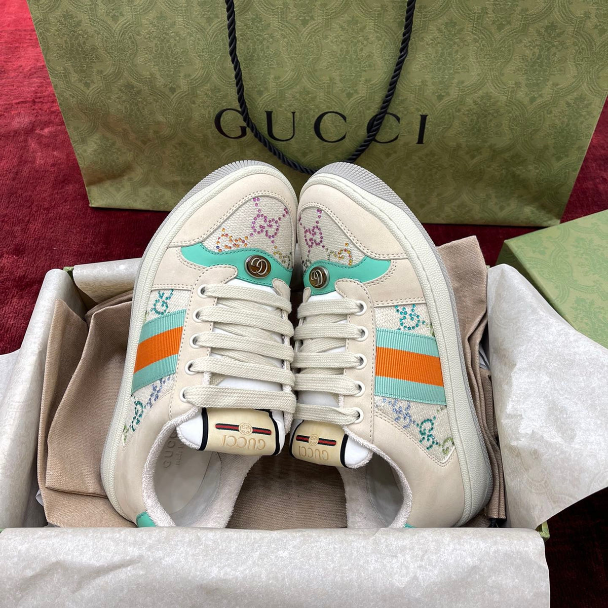 GG SCREENER LEATHER SNEAKERS