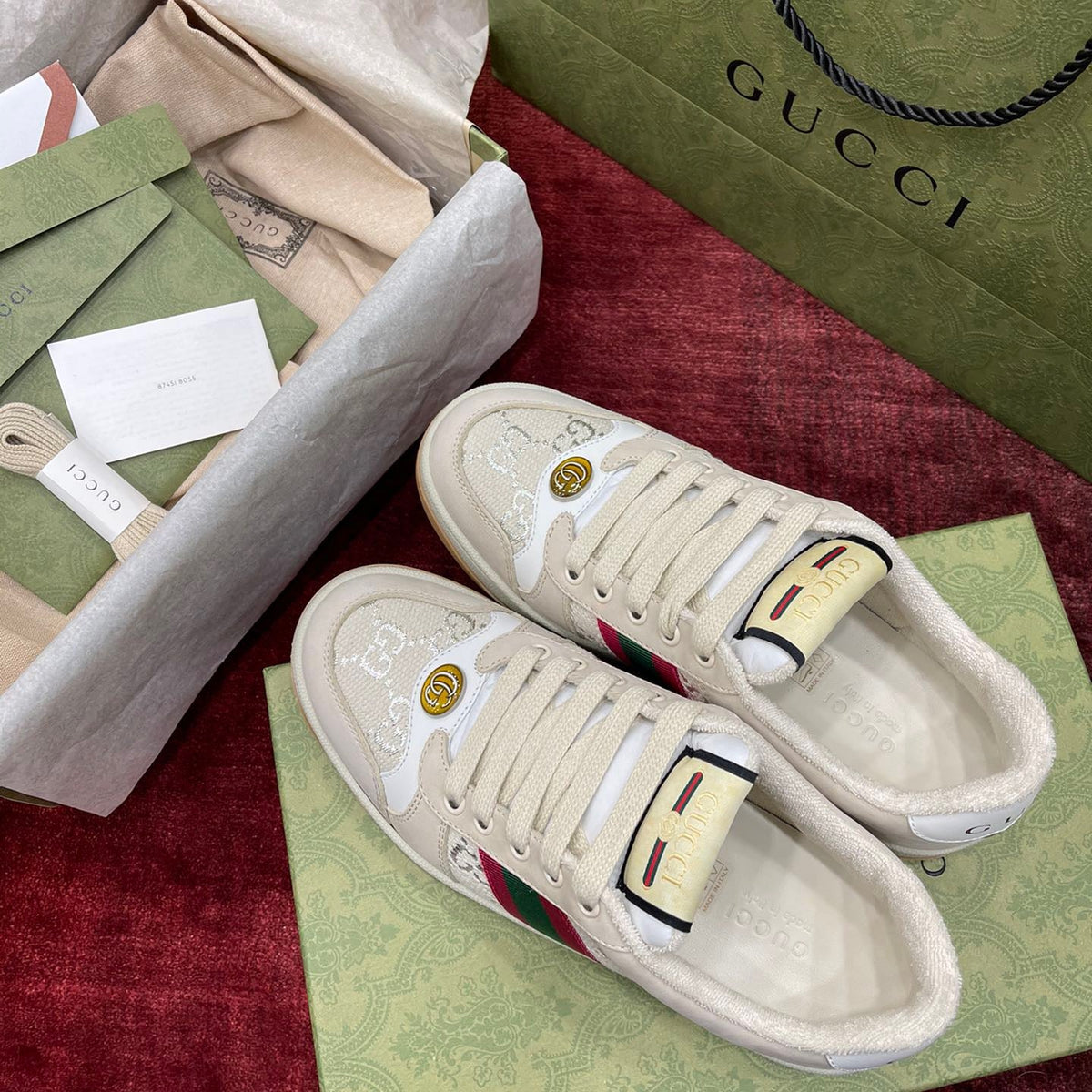 GG SCREENER LEATHER SNEAKERS