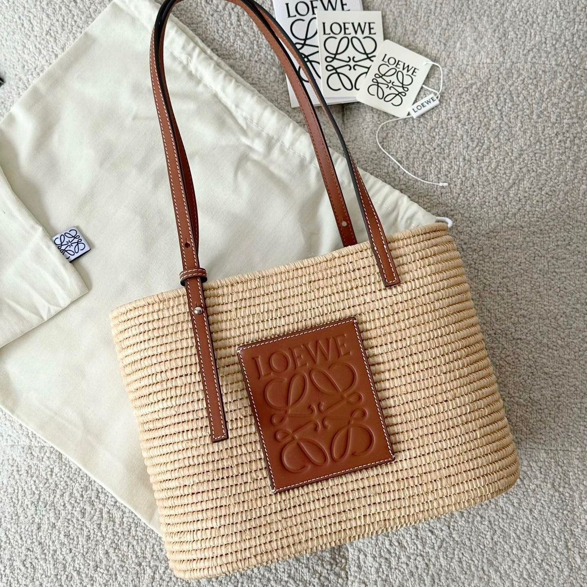 LOEW SMALL SQUARE BASKET BAG