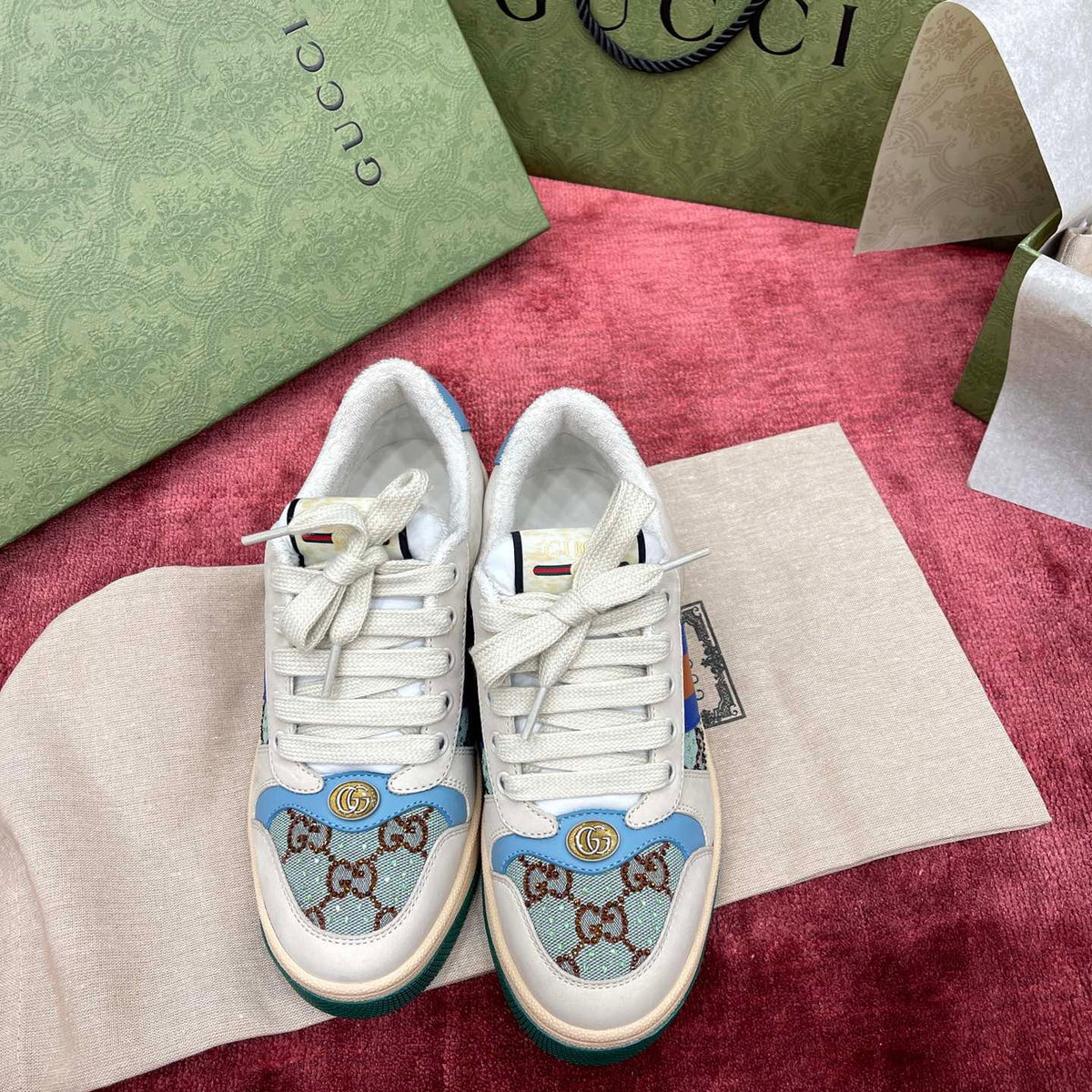 GG SCREENER LEATHER SNEAKERS
