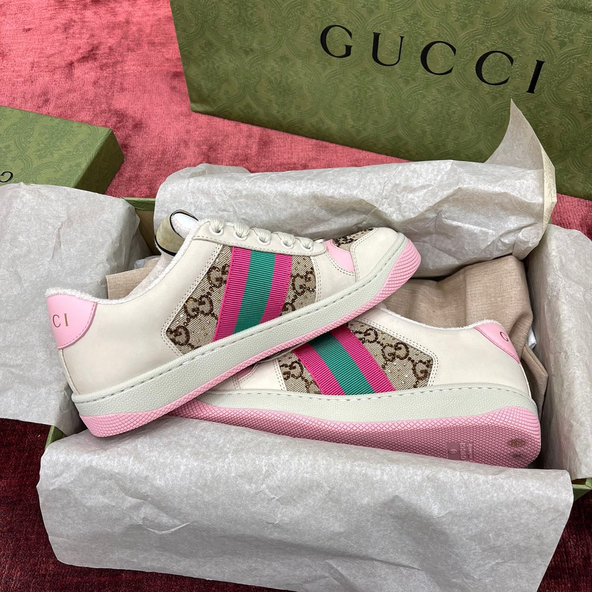GG SCREENER LEATHER SNEAKERS