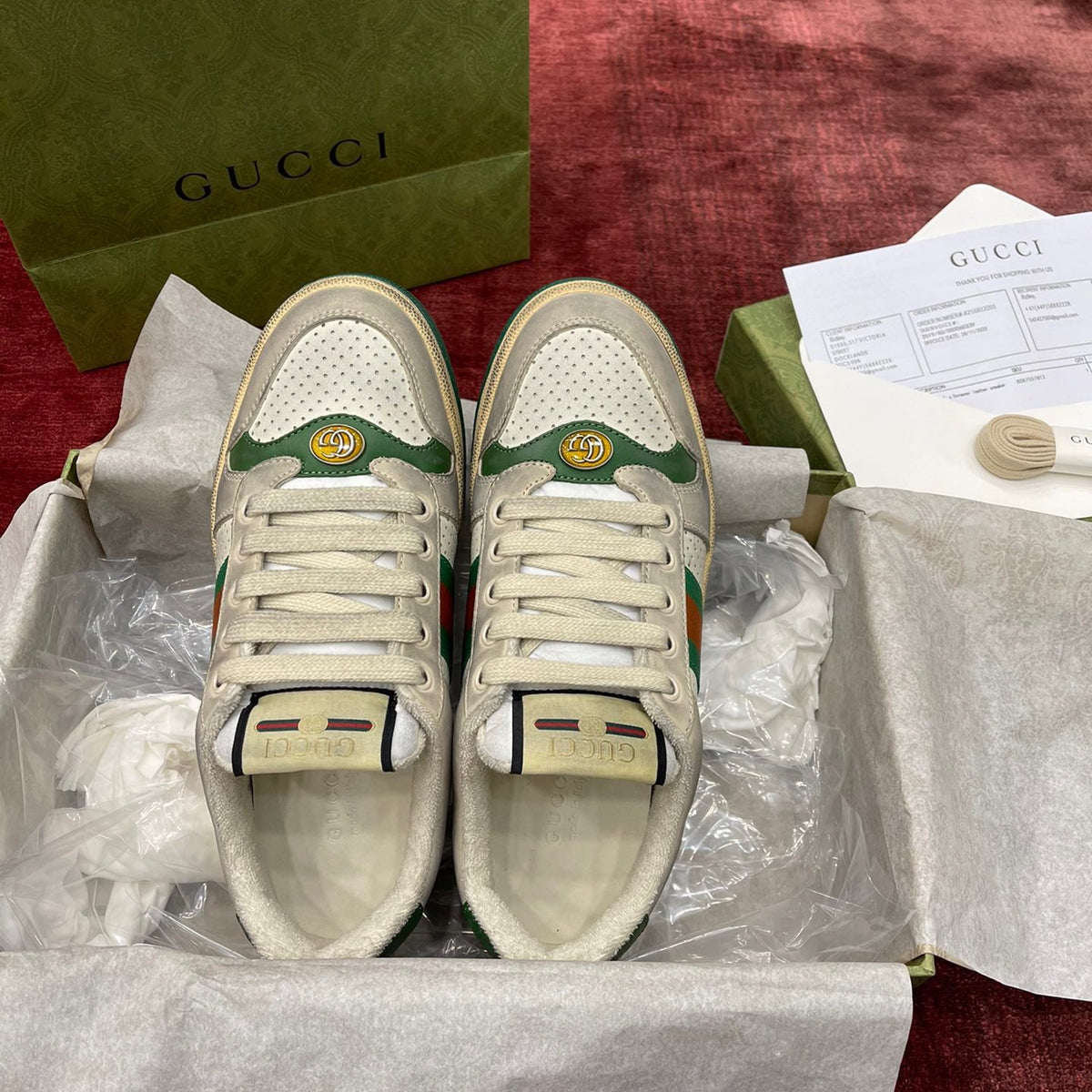 GG SCREENER LEATHER SNEAKERS