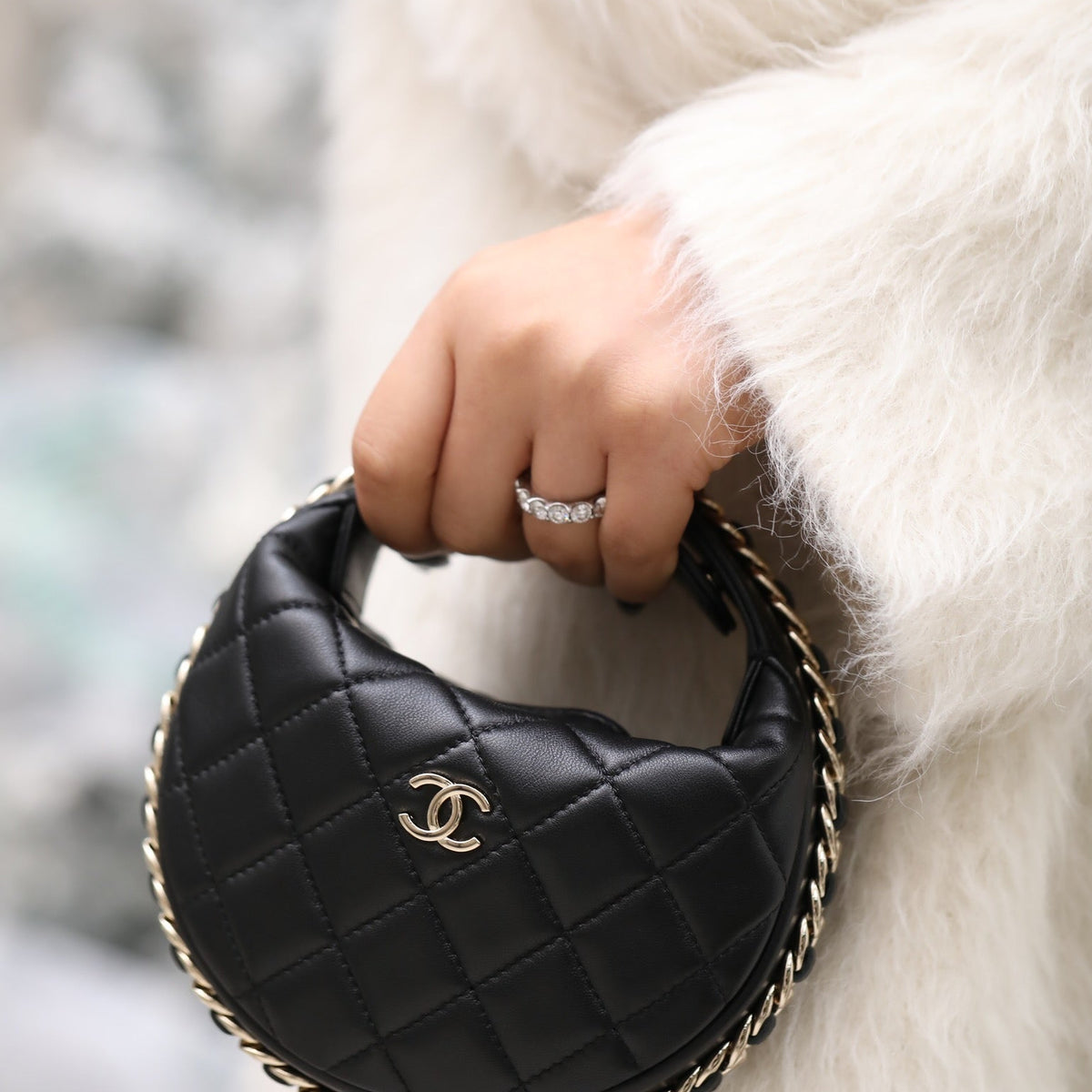 CC 23C QUILT MINI TOP HANDLE BAG