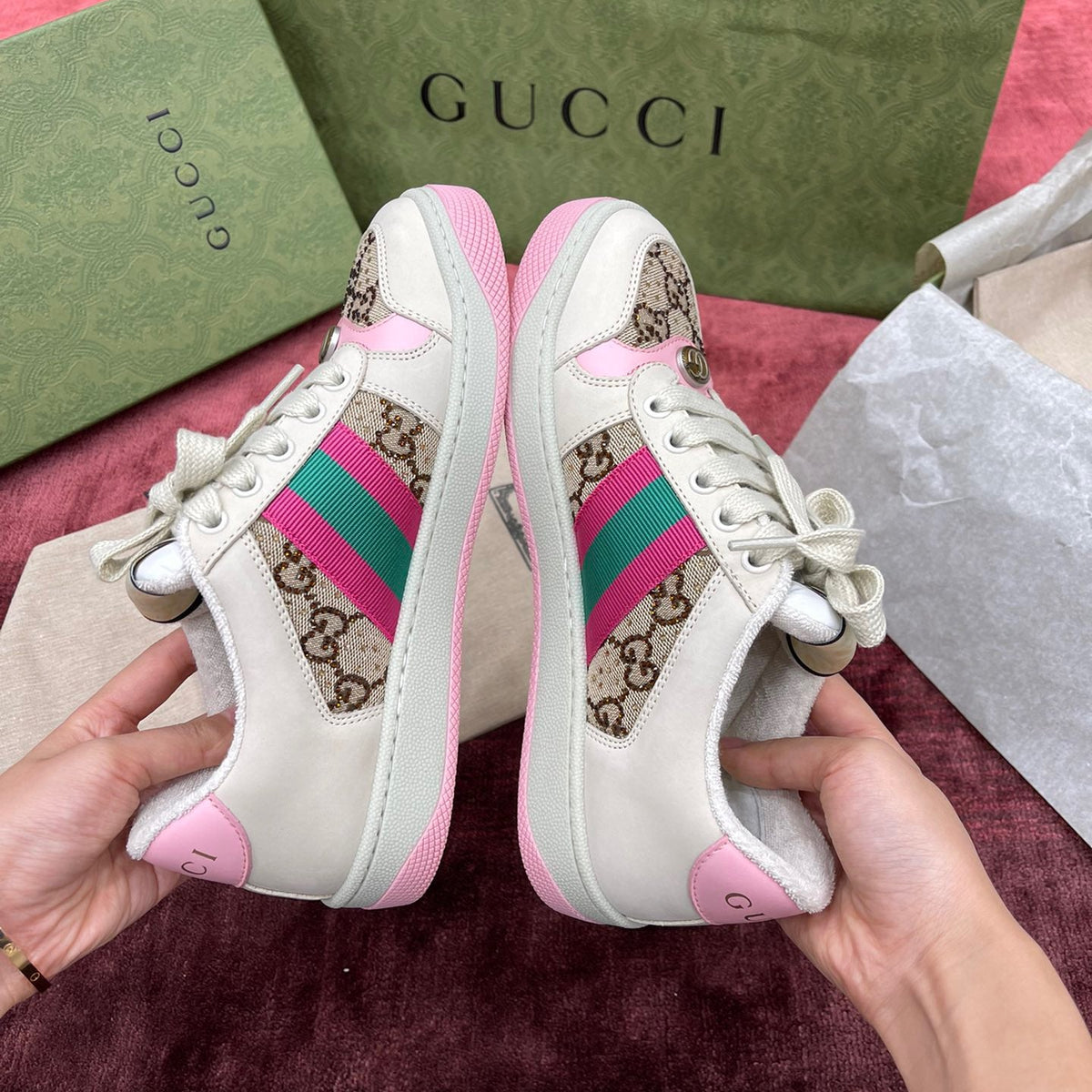GG SCREENER LEATHER SNEAKERS