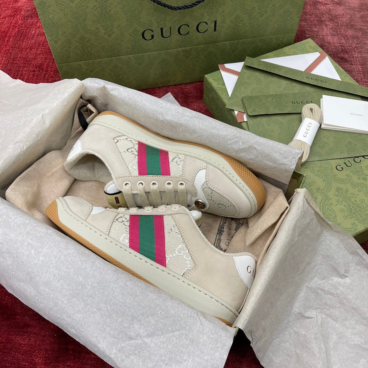 GG SCREENER LEATHER SNEAKERS
