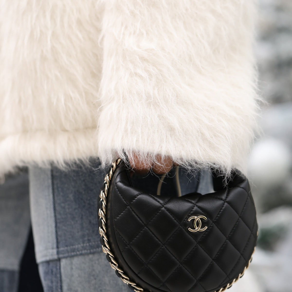 CC 23C QUILT MINI TOP HANDLE BAG