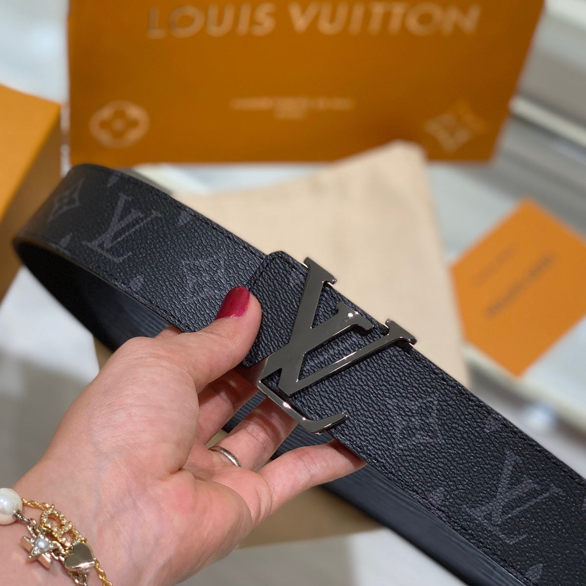 LOU INITIALS 40MM REVERSIBLE BELT