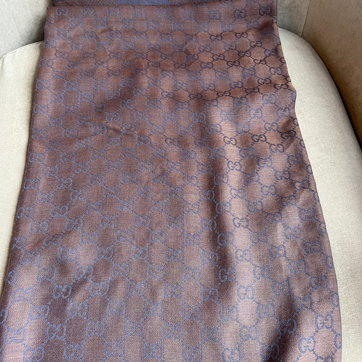 Gucci GG Wool Silk Mix Shawl (RRP £385)