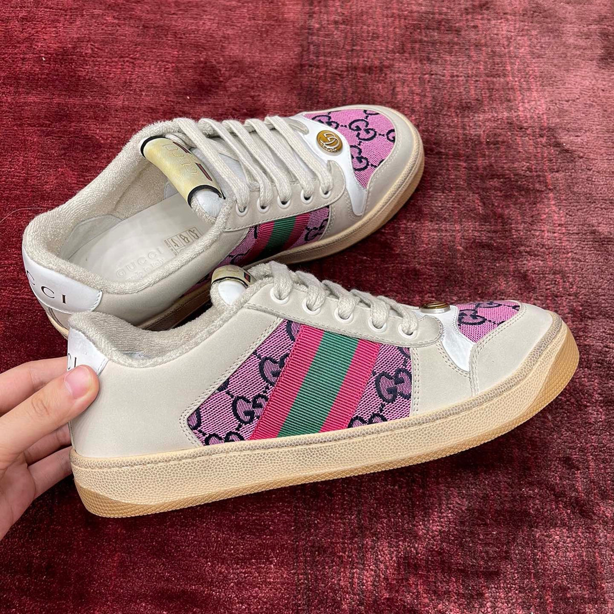 GG SCREENER LEATHER SNEAKERS