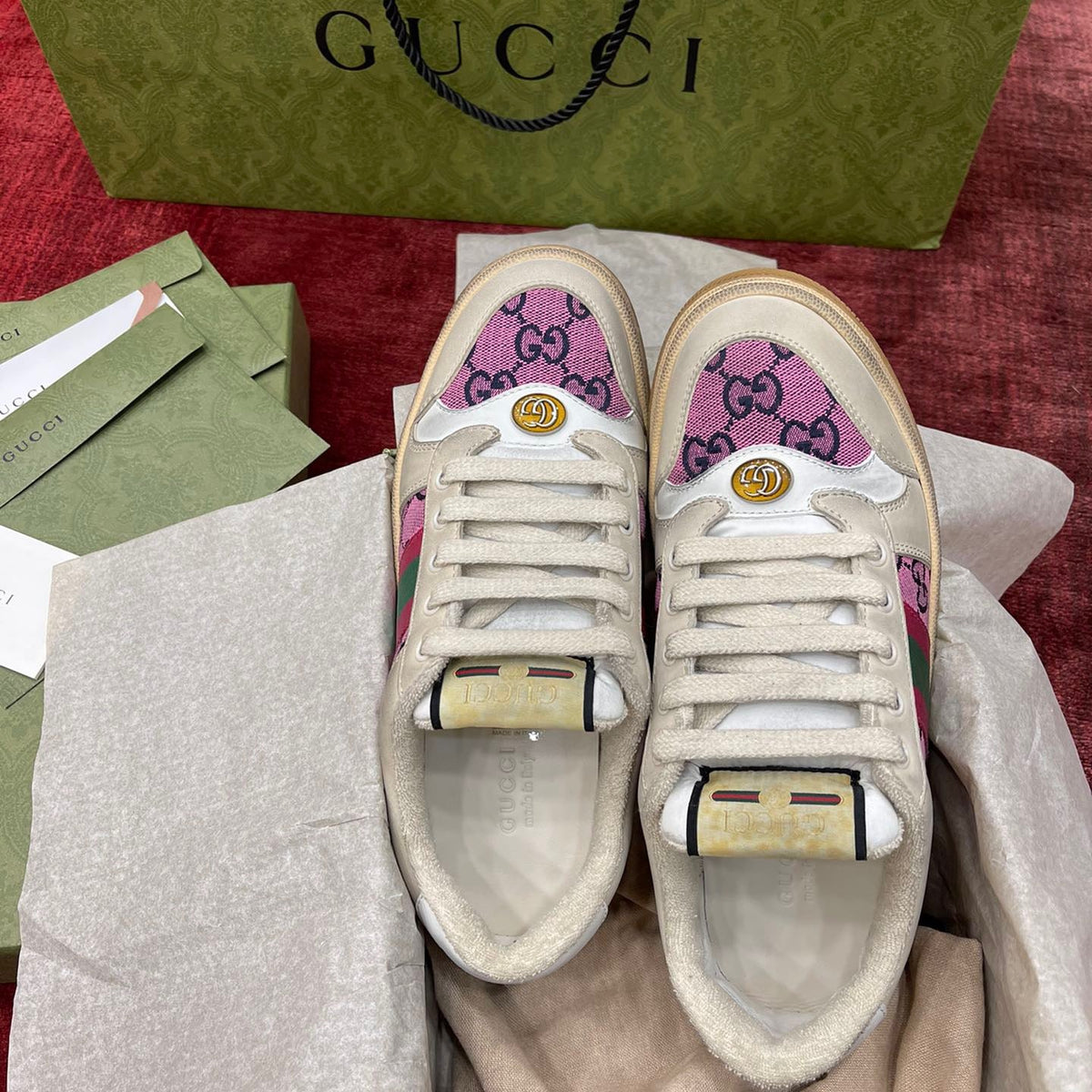 GG SCREENER LEATHER SNEAKERS
