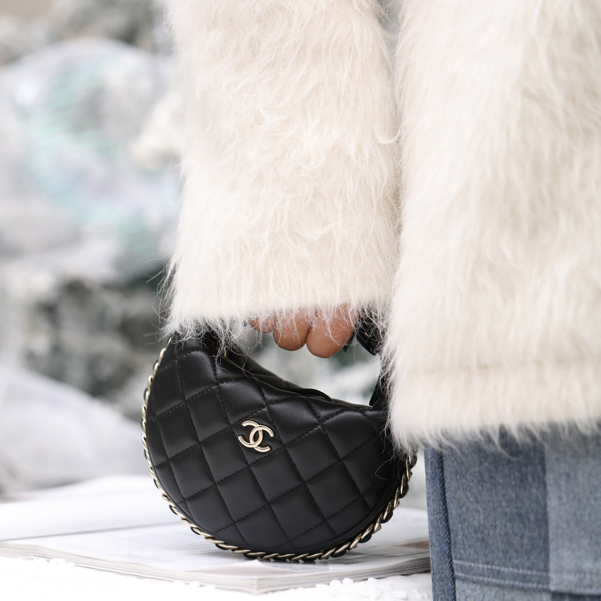 CC 23C QUILT MINI TOP HANDLE BAG