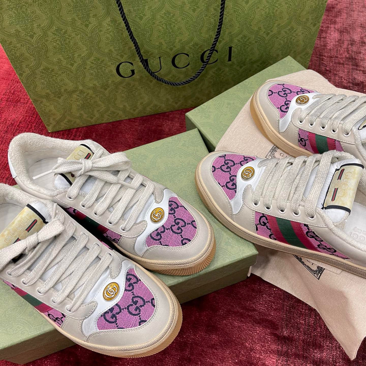 GG SCREENER LEATHER SNEAKERS