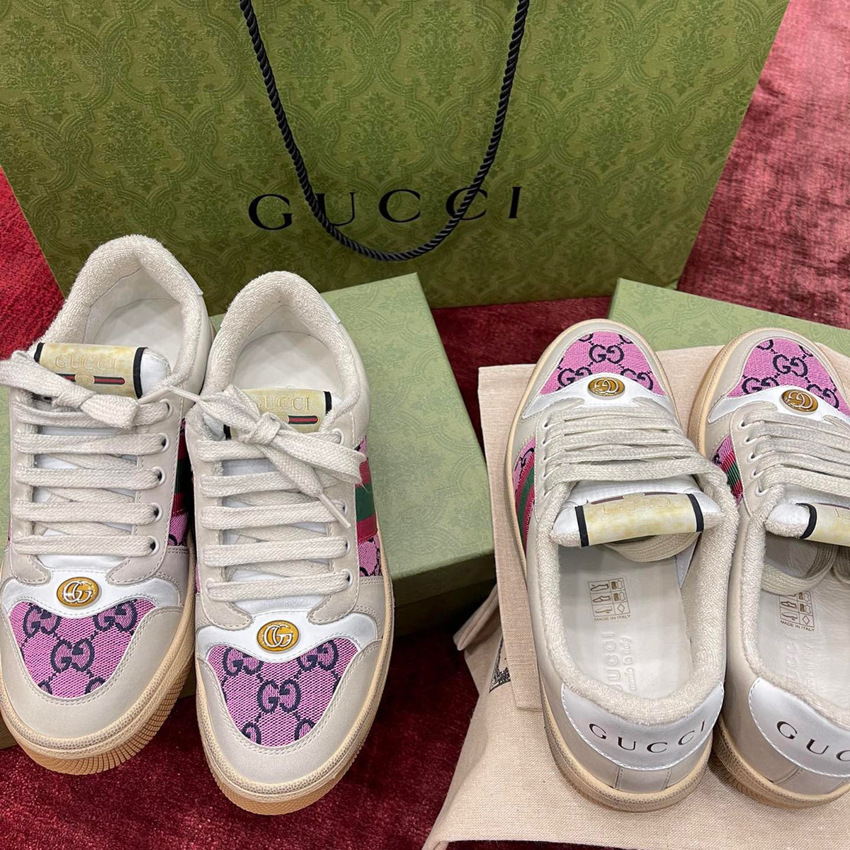 GG SCREENER LEATHER SNEAKERS